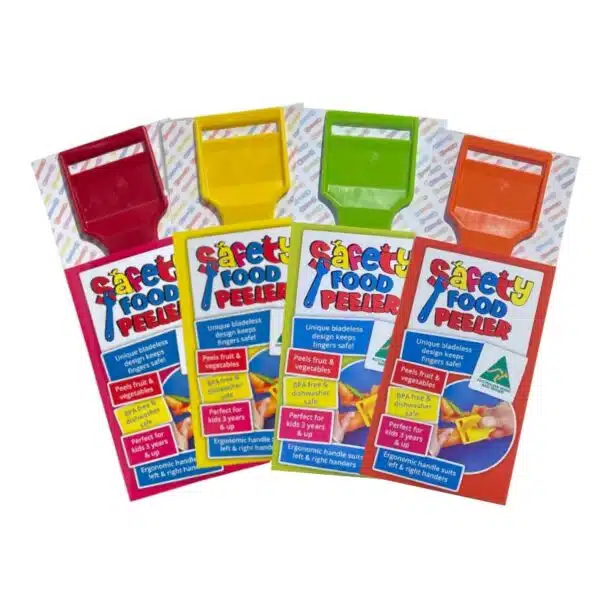 4pcs Safety Food Peelers in different colours
