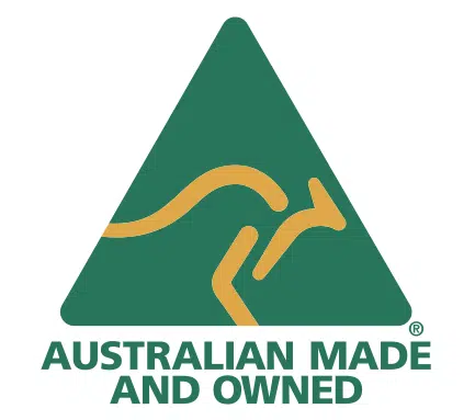 Australian Made & Owned logo