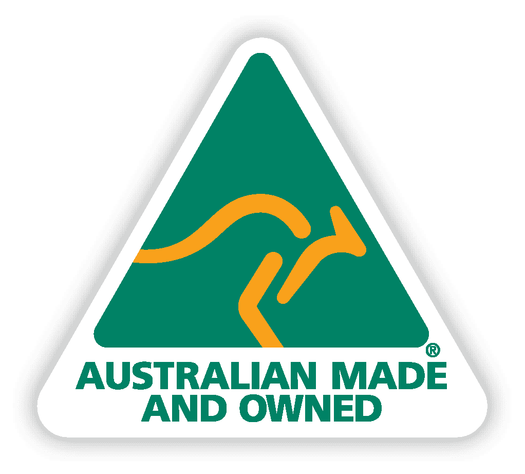 Australian Made & Owned logo