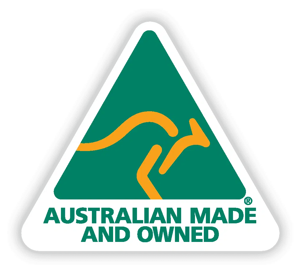 Australian Made & Owned logo