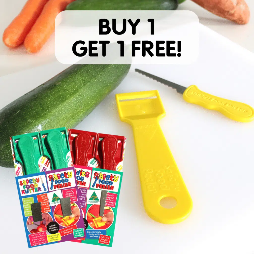 Kiddies Food Kutter & Safety Food Peeler - Kids Safe Kitchen